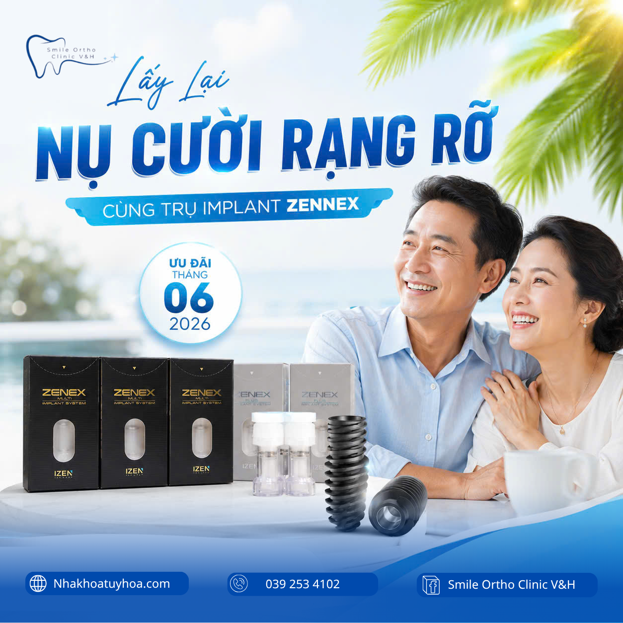 ƯU ĐÃI TRỒNG RĂNG IMPLANT ZENNEX THÁNG 6/2026 - CHỈ 6.990K